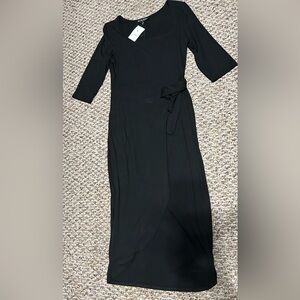Elegant Black Midi Dress